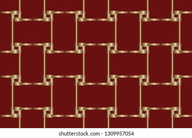 Seamless pattern with symmetric geometric ornament. Ornamental mosaic texture. Kaleidoscope abstract background abstract classic golden, silver    pattern. metal mosaic on a colored background.     