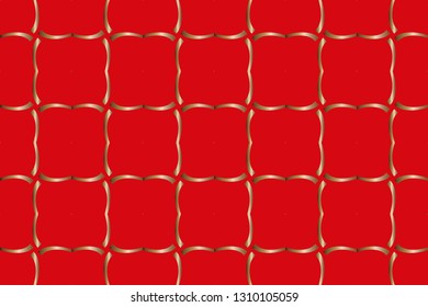 Seamless pattern with symmetric geometric ornament. Ornamental mosaic texture. Kaleidoscope abstract background. Ethnic arabic, indian, turkish ornament Luxury  vector pattern. Vector illustration  