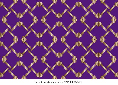 Seamless pattern with symmetric geometric ornament. Ornamental mosaic texture. Kaleidoscope abstract background. Ethnic arabic, indian, turkish ornament .  Luxury  vector pattern.