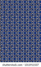 Seamless pattern with symmetric geometric ornament. Ornamental mosaic texture. Kaleidoscope abstract background abstract classic golden, silver    pattern. metal mosaic on a colored background.     