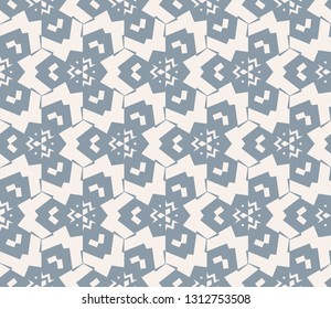 Seamless pattern with symmetric geometric ornament. Abstract background. Vector illustration.
