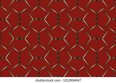 Seamless pattern with symmetric geometric ornament. Ornamental mosaic texture. Kaleidoscope abstract background. Ethnic arabic, indian, turkish ornament.  Luxury vector pattern.