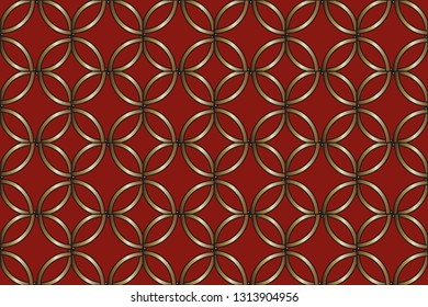Seamless pattern with symmetric geometric ornament. Ornamental mosaic texture. Kaleidoscope abstract background. Ethnic arabic, indian, turkish ornament.  Luxury vector pattern.