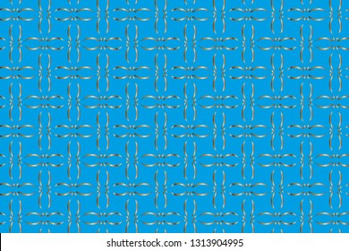Seamless pattern with symmetric geometric ornament. Ornamental mosaic texture. Kaleidoscope abstract background. Ethnic arabic, indian, turkish ornament.  Luxury vector pattern.