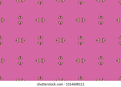 Seamless pattern with symmetric geometric ornament. Ornamental mosaic texture. Kaleidoscope abstract background abstract classic golden, silver    pattern. 