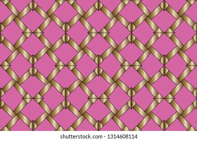 Seamless pattern with symmetric geometric ornament. Ornamental mosaic texture. Kaleidoscope abstract background abstract classic golden, silver    pattern. 