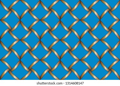 Seamless pattern with symmetric geometric ornament. Ornamental mosaic texture. Kaleidoscope abstract background abstract classic golden, silver    pattern. 