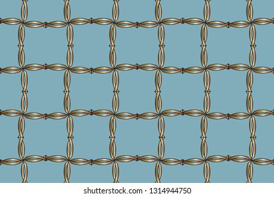 Seamless pattern with symmetric geometric ornament. Ornamental mosaic texture. Kaleidoscope abstract background abstract classic golden, silver    pattern. metal mosaic on a colored background.     