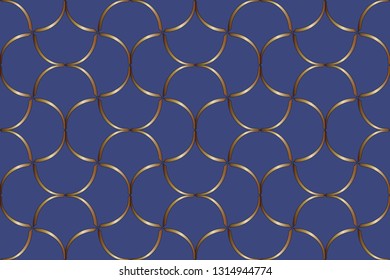 Seamless pattern with symmetric geometric ornament. Ornamental mosaic texture. Kaleidoscope abstract background abstract classic golden, silver    pattern. metal mosaic on a colored background.     