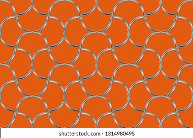 Seamless pattern with symmetric geometric ornament. Ornamental mosaic texture. Kaleidoscope abstract background abstract classic golden, silver    pattern. metal mosaic on a colored background.     