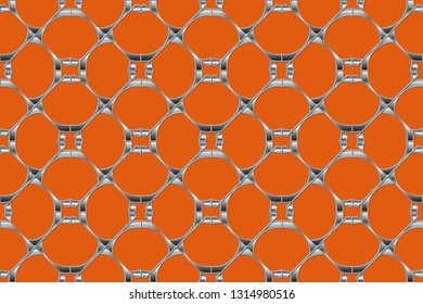 Seamless pattern with symmetric geometric ornament. Ornamental mosaic texture. Kaleidoscope abstract background abstract classic golden, silver    pattern. metal mosaic on a colored background.     