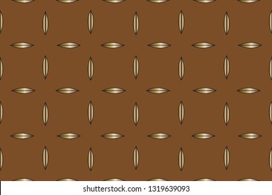Seamless pattern with symmetric geometric ornament. Ornamental mosaic texture. Kaleidoscope abstract background abstract classic golden, silver    pattern. metal mosaic on a colored background.     