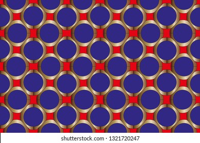 Seamless pattern with symmetric geometric ornament. Ornamental mosaic texture. Kaleidoscope abstract background abstract classic golden, silver    pattern. metal mosaic on a colored background.     