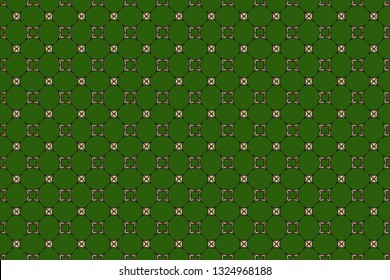 Seamless pattern with symmetric geometric ornament. Ornamental mosaic texture. Kaleidoscope abstract background abstract classic golden pattern. metal mosaic on a colored background.     