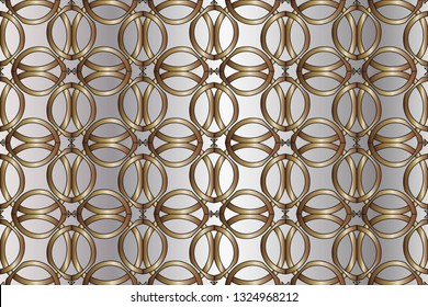 Seamless pattern with symmetric geometric ornament. Ornamental mosaic texture. Kaleidoscope abstract background abstract classic golden pattern. metal mosaic on a colored background.     