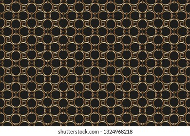 Seamless pattern with symmetric geometric ornament. Ornamental mosaic texture. Kaleidoscope abstract background abstract classic golden pattern. metal mosaic on a colored background.     