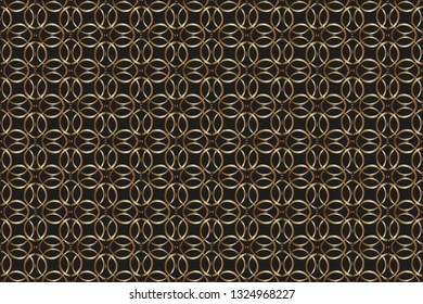 Seamless pattern with symmetric geometric ornament. Ornamental mosaic texture. Kaleidoscope abstract background abstract classic golden pattern. metal mosaic on a colored background.     