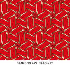 Seamless pattern with symmetric geometric ornament. Ornamental mosaic texture. Kaleidoscope abstract background abstract classic golden pattern. metal mosaic on a colored background.     