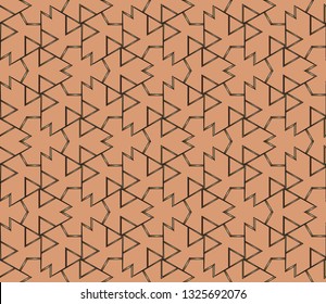 Seamless pattern with symmetric geometric ornament. Ornamental mosaic texture. Kaleidoscope abstract background abstract classic golden pattern. metal mosaic on a colored background.     