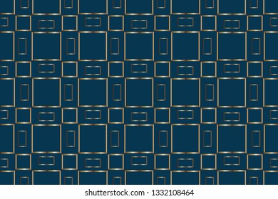 Seamless pattern with symmetric geometric ornament. Ornamental mosaic texture. Kaleidoscope abstract background abstract golden classic pattern. Metal mosaic on a colored background.     