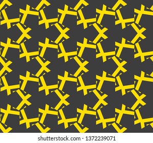 Seamless pattern with symmetric geometric ornament. Ornamental mosaic texture. Kaleidoscope abstract background abstract golden classic pattern. Metal mosaic on a colored background. 