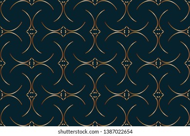 Seamless pattern with symmetric geometric ornament. Ornamental mosaic texture. Kaleidoscope abstract background abstract golden classic pattern. gold patterns 