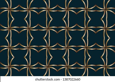 Seamless pattern with symmetric geometric ornament. Ornamental mosaic texture. Kaleidoscope abstract background abstract golden classic pattern. gold patterns  