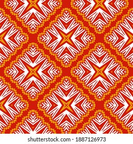 Seamless pattern with symmetric geometric ornament. 