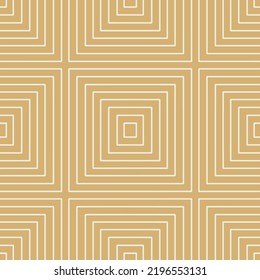 Seamless pattern with symmetric geometric ornament. Ornamental texture. Abstract yellow background. Abstract repeated wallpaper. Vector illustration