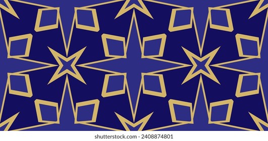 Seamless pattern with symmetric geometric ornament. For your design, Wallpaper, presentation, banner, page cover. Illustration made with texture.