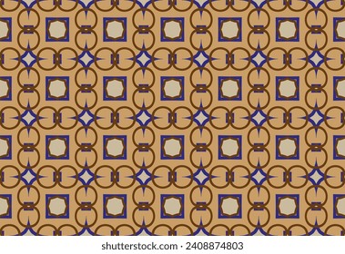 Nahtloses Muster mit symmetrischem geometrischem Ornament. Für Ihr Design, Bildschirmhintergrund, Präsentation, Banner, Seitenabdeckung. Illustration mit Textur.