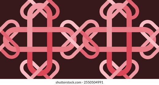 Padrão contínuo com ornamento geométrico simétrico. Para o seu design, papel de parede, apresentação, banner, capa de página. Ilustração feita com textura