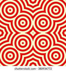 Seamless pattern with symmetric geometric ornament. Ornamental mosaic texture. Kaleidoscope abstract background. Vector illustration