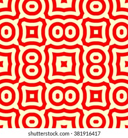 Seamless pattern with symmetric geometric ornament. Ornamental mosaic texture. Kaleidoscope abstract background. Vector illustration