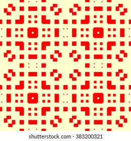 Seamless pattern with symmetric geometric ornament. Ornamental mosaic texture. Kaleidoscope abstract background. Vector illustration