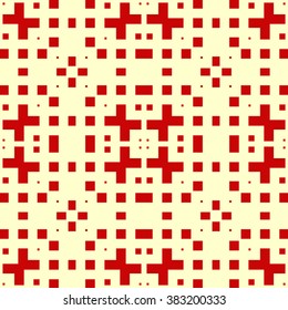 Seamless pattern with symmetric geometric ornament. Ethnic  ornamental texture. Native abstract background. Vector illustration.