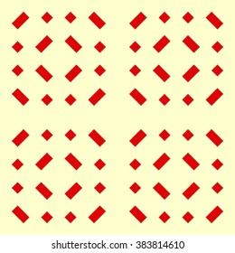 Seamless pattern with symmetric geometric ornament.  Vector illustration.