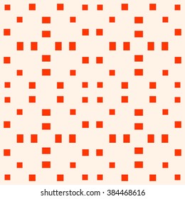 Seamless pattern with symmetric geometric ornament. Pixel Art. Vector illustration.