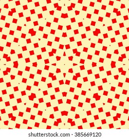 Seamless pattern with symmetric geometric ornament. Mosaic abstract background. Elements repeated wallpaper. Vector illustration