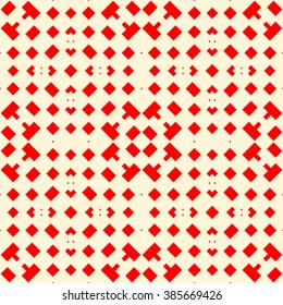 Seamless pattern with symmetric geometric ornament. Mosaic abstract background. Elements repeated wallpaper. Vector illustration