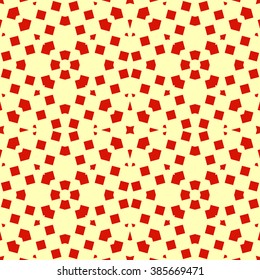 Seamless pattern with symmetric geometric ornament. Mosaic abstract background. Elements repeated wallpaper. Vector illustration