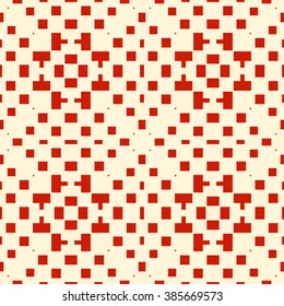 Seamless pattern with symmetric geometric ornament. Mosaic abstract background. Elements repeated wallpaper. Vector illustration