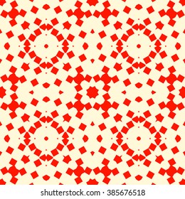 Seamless pattern with symmetric geometric ornament. Mosaic abstract background. Elements repeated wallpaper. Vector illustration