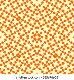 Seamless pattern with symmetric geometric ornament. Mosaic abstract background. Elements repeated wallpaper. Vector illustration