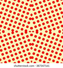 Seamless pattern with symmetric geometric ornament. Mosaic abstract background. Elements repeated wallpaper. Vector illustration