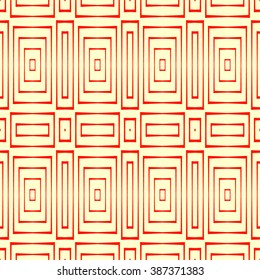 Seamless pattern with symmetric geometric ornament. Ornamental texture. Abstract background.  Abstract repeated wallpaper. Vector illustration