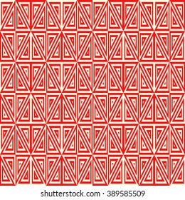 Seamless pattern with symmetric geometric ornament. Striped abstract background. Abstract repeated triangles wallpaper. Vector illustration