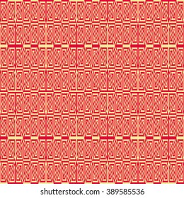 Seamless pattern with symmetric geometric ornament. Striped abstract background. Abstract repeated triangles wallpaper. Vector illustration