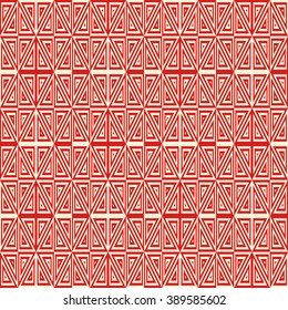 Seamless pattern with symmetric geometric ornament. Striped abstract background. Abstract repeated triangles wallpaper. Vector illustration