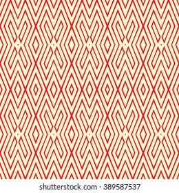 Seamless pattern with symmetric geometric ornament. Ornamental abstract background. Abstract repeated wallpaper. Vector illustration